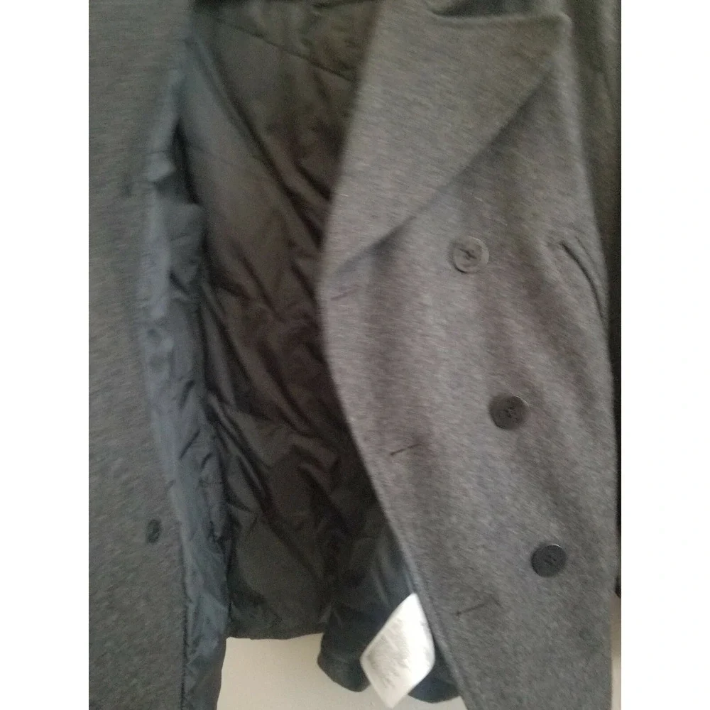 GAP Women Wool Blend Jacket Coat Peacoat Sz M Gray double breasted lined